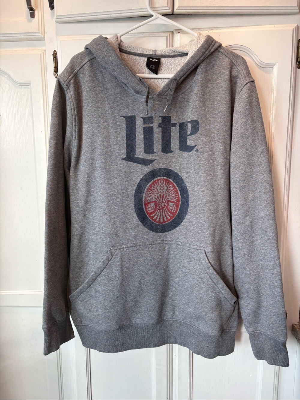 Oakley Heather Gray Pullover Hoodie with Logo Print